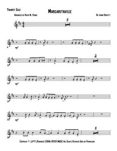 Margaritaville (arr. David W. Young)
