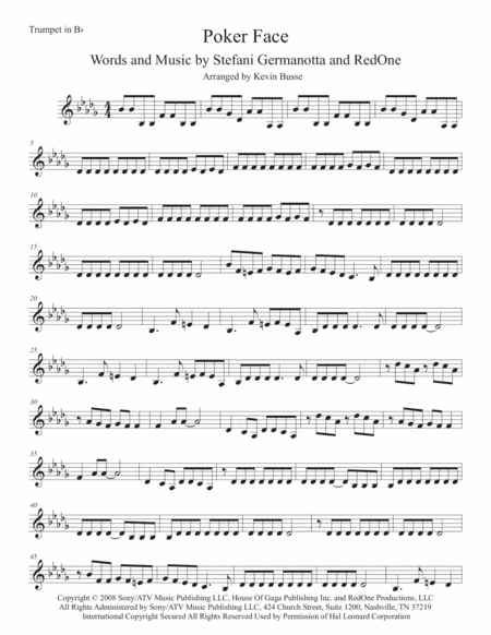 Poker Face (arr. Kevin Busse)