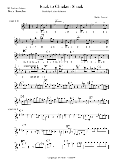 Back At The Chicken Shack (arr. Stefan Lamml)