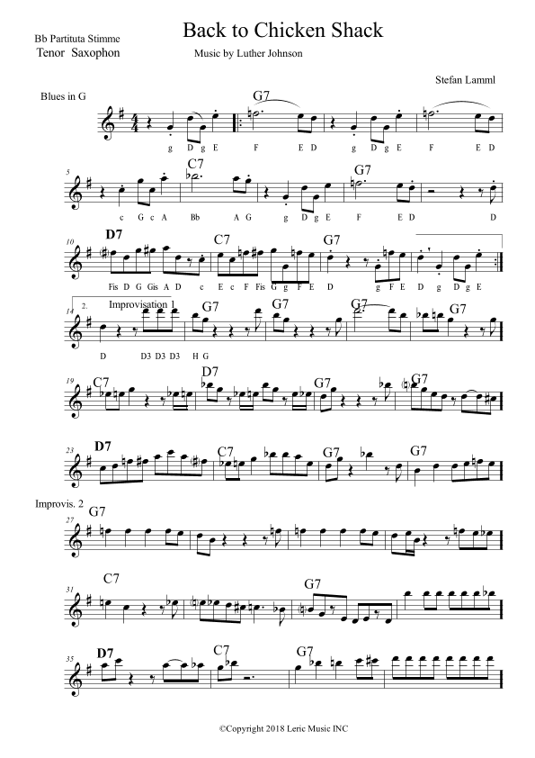 Back At The Chicken Shack (arr. Stefan Lamml)