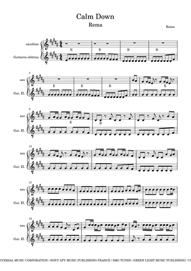 Calm Down (arr. julio cesar)