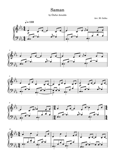 Saman (arr. Magdalena Galka)