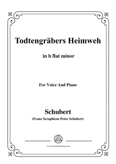 Schubert-Todtengräbers Heimweh,in b flat minor,for Voice&Piano (arr. MSM)