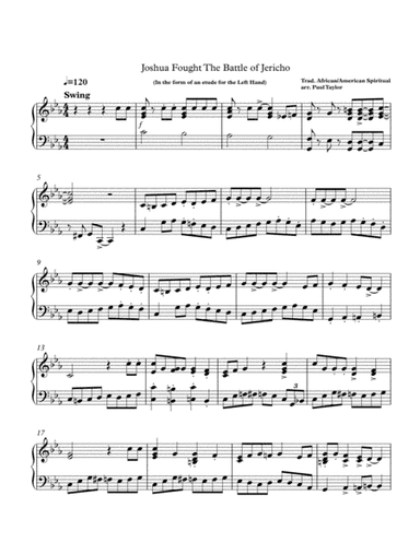 Joshua Fought the Battle of Jericho (in the form of a study) (arr. Paul Taylor)