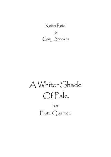 A Whiter Shade Of Pale (arr. Spence Bundy)