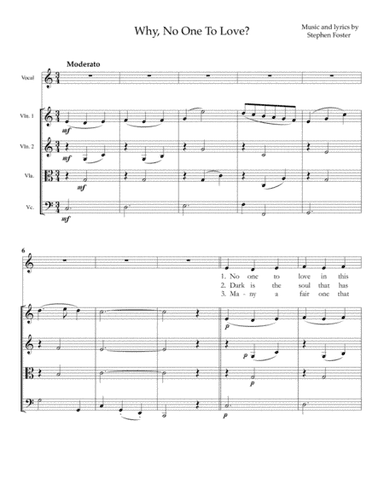 Why, No One To Love?, score and parts (arr. Gary S. Fagin)