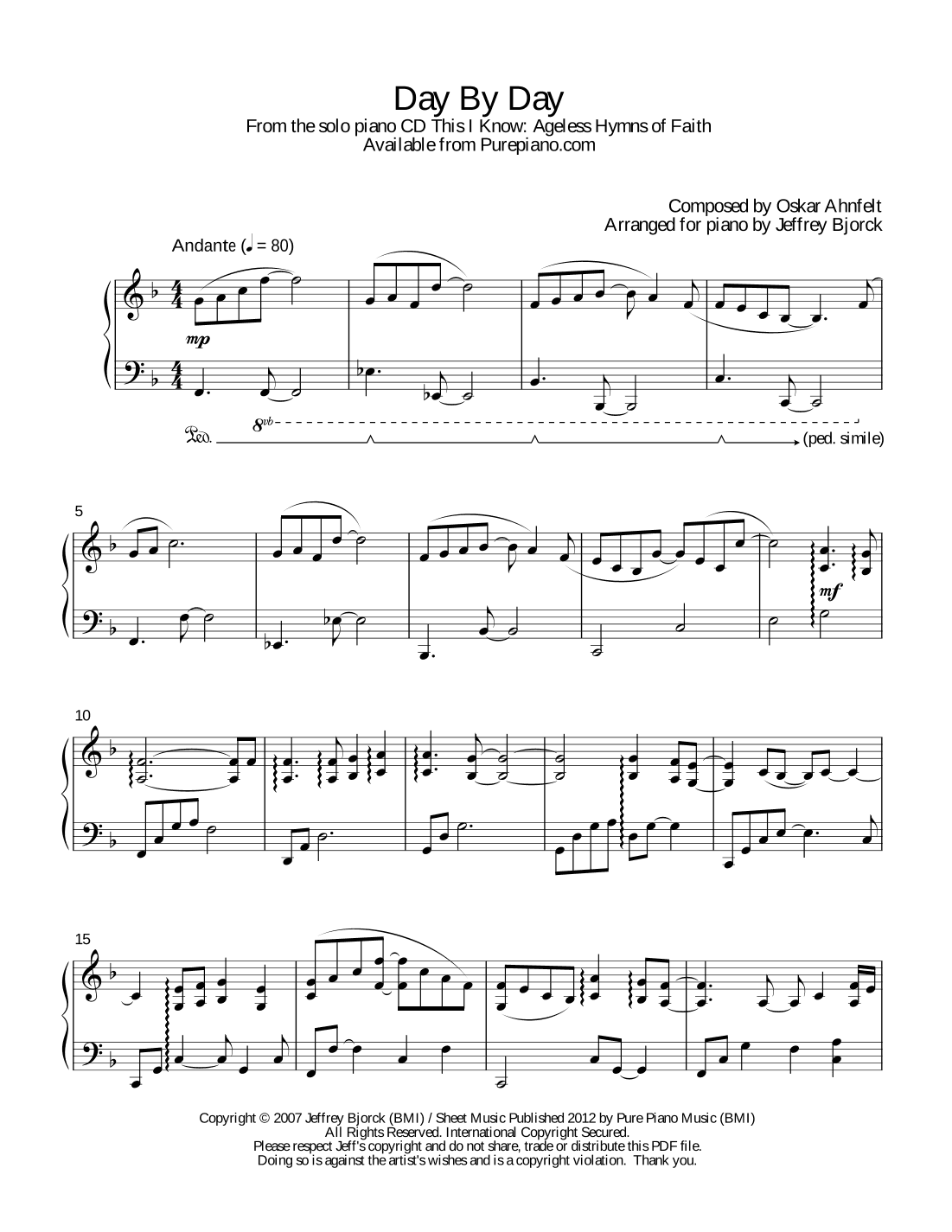 Day by Day and With Each Passing Moment (arr. Jeff Bjorck)