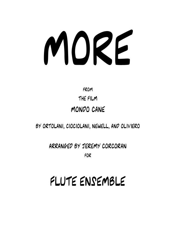 More (ti Guarderò Nel Cuore) (arr. Jeremy Corcoran)