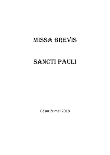 Missa Brevis Sancti Pauli