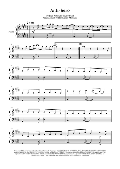 Anti-hero (arr. Henrique F Mangoni)