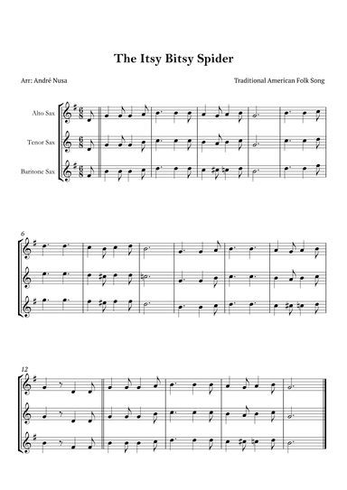 The Itsy Bitsy Spider (arr. André Nusa)