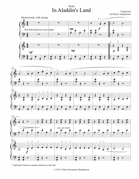 In Aladdin's Land (A minor) (arr. Ellen Foncannon Stephenson)