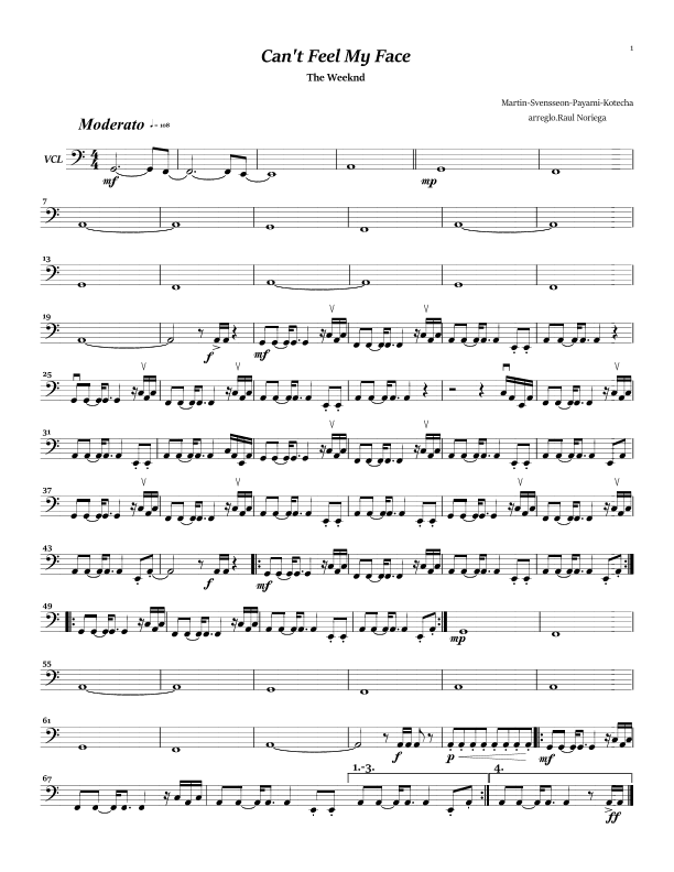 Can't Feel My Face (arr. RAUL NORIEGA)