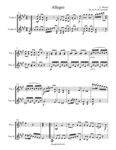 Allegro (arr. Nick Lacanski)