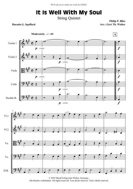 It Is Well With My Soul (arr. Gert Th. Walter)