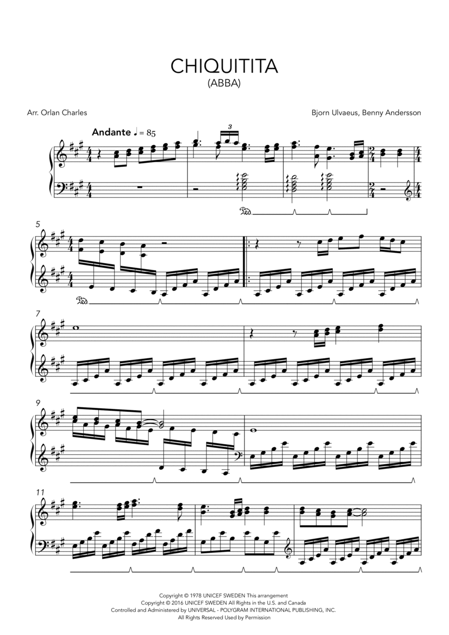 Chiquitita (arr. Orlan Charles)