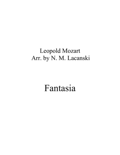 Fantasia (arr. Nick Lacanski)