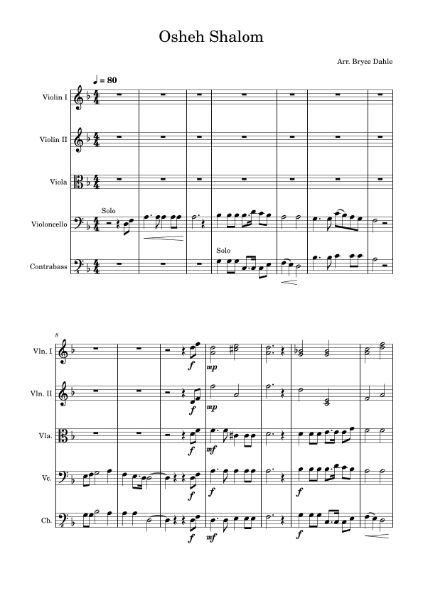 Oseh Shalom (arr. Bryce Dahle)