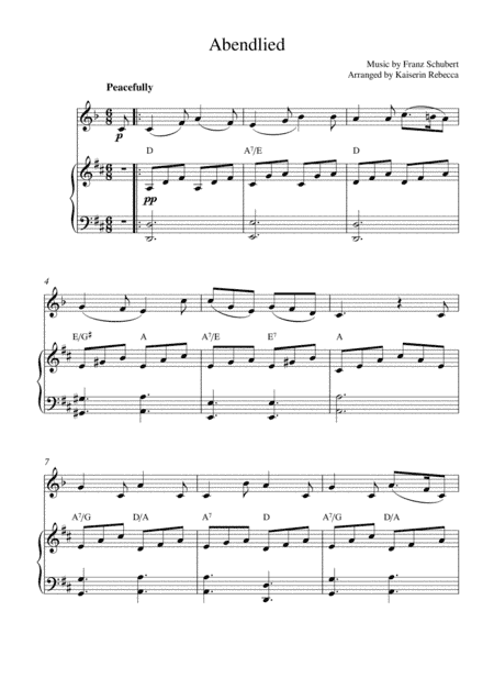 Abendlied (arr. Kaiserin Rebecca)