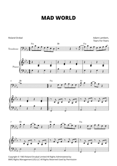 Mad World (arr. Cadenza Editions)