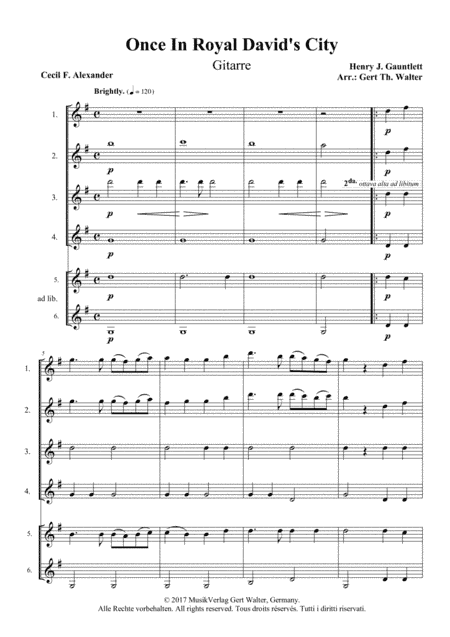 Once In Royal David's City (arr. Gert Th. Walter)
