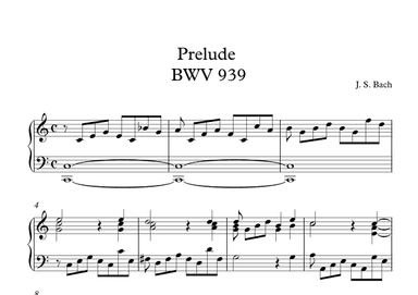 Prelude BWV 939 (arr. Freire Carvalho Editoração)