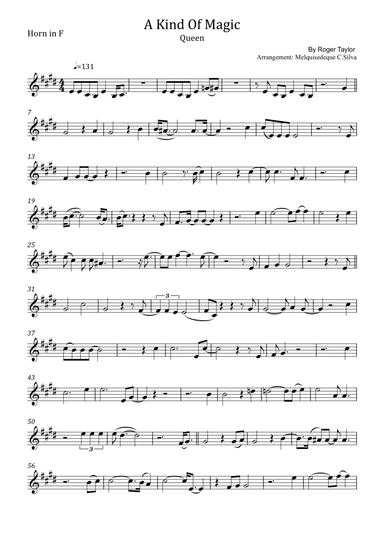 A Kind Of Magic (arr. Melquisedeque C.Silva)