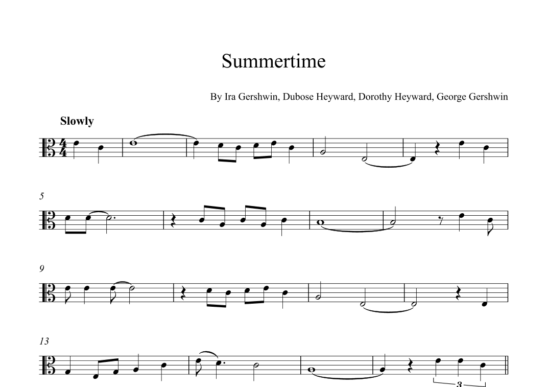 Summertime (arr. Alex Nunes Rodrigues)