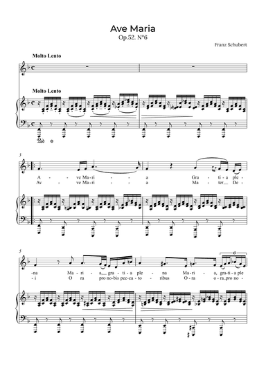 Ave Maria Schubert - Soprano in F (arr. Alex Nunes Rodrigues)