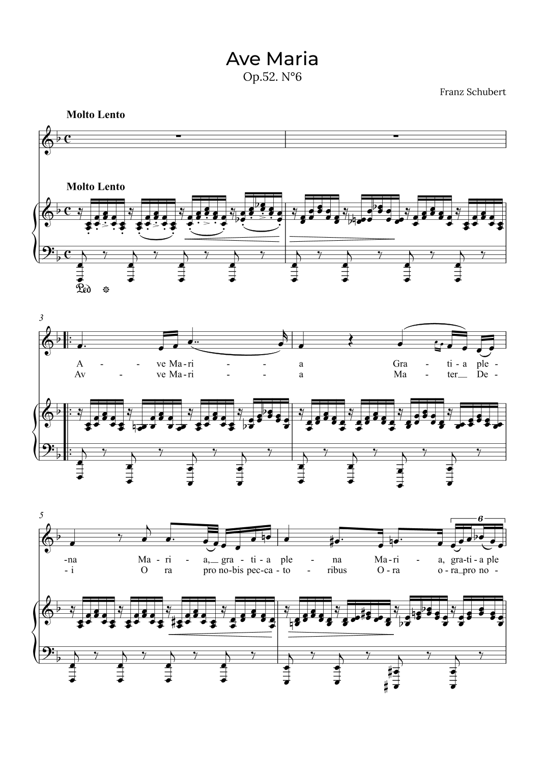 Ave Maria Schubert - Soprano in F (arr. Alex Nunes Rodrigues)