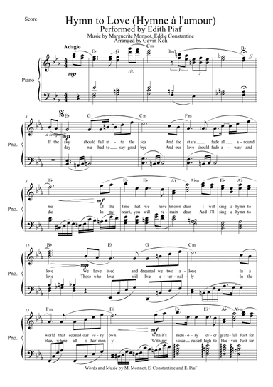 Hymn To Love (arr. Gavin Koh)