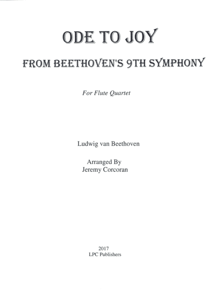 Ode to Joy for Flute Quartet (arr. Jeremy Corcoran)