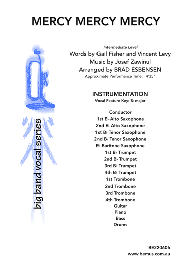 Mercy, Mercy, Mercy (arr. Brad Esbensen)