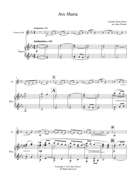 Ave Maria (arr. Jane Frasier)