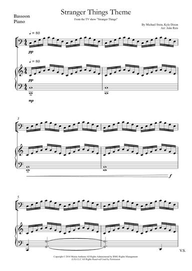 Stranger Things Main Title Theme (arr. João Reis)