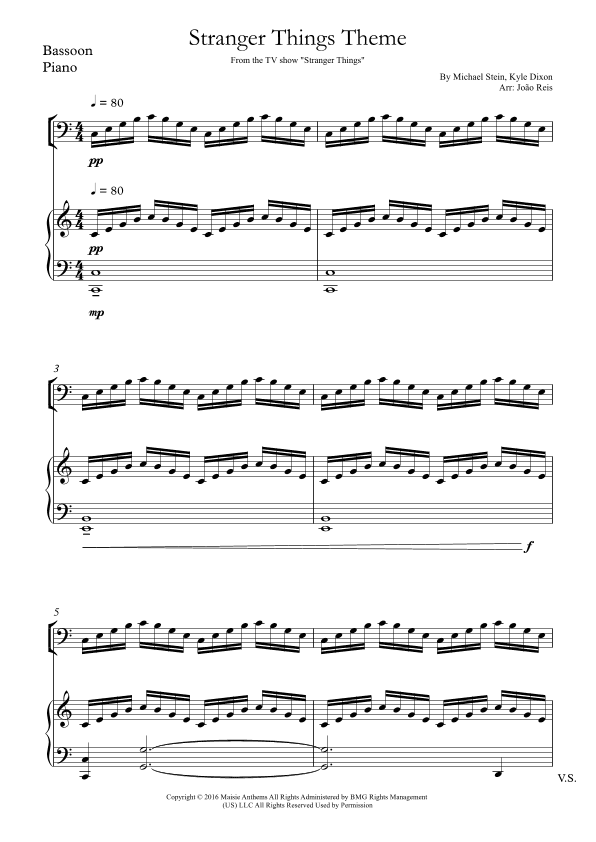 Stranger Things Main Title Theme (arr. João Reis)