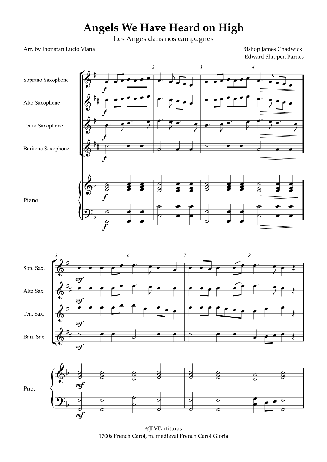 Angels We Have Heard on High (arr. Jhonatan Lucio Viana)