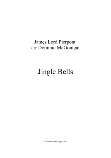 Jingle Bells (SAATB) (arr. Dominic McGonigal)