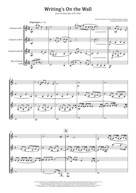 Writing's On The Wall (arr. Robert Newth)
