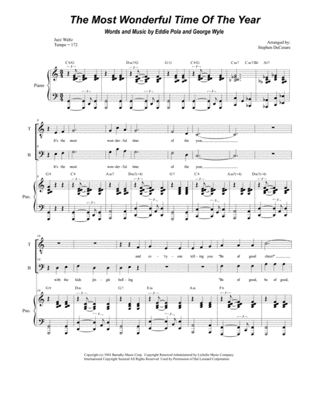 The Most Wonderful Time Of The Year (arr. Stephen DeCesare)