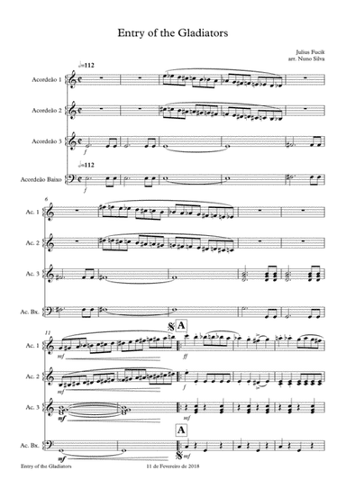 Entry of the Gladiators (arr. Nuno Silva)