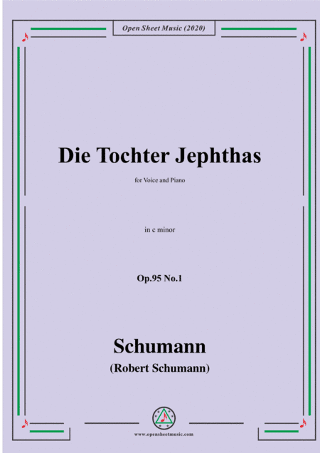 Schumann-Die Tochter Jephtas,Op.95 No.1 in c minor (arr. MSM)