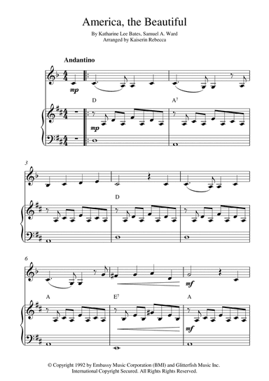 America The Beautiful (arr. Kaiserin Rebecca)