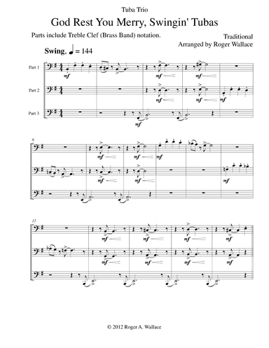 God Rest You Merry, Gentlemen (Tuba Trio) (arr. Roger Wallace)