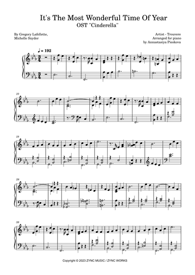 It's The Most Wonderful Time Of Year (arr. Annastasiya Pieskova)