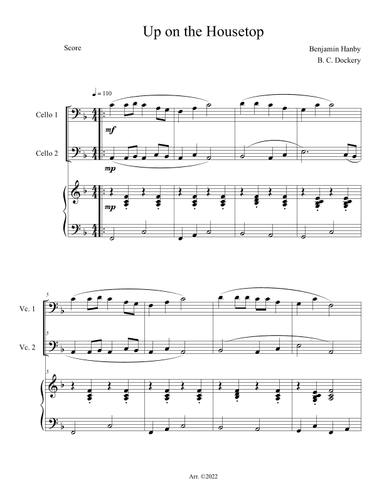Up on the Housetop (Cello Duet with Piano Accompaniment) (arr. B. C. Dockery)