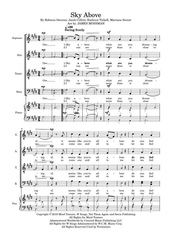 Sky Above (arr. James Mossman)