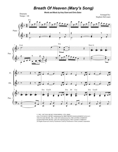 Breath Of Heaven (Mary's Song) (arr. Stephen DeCesare)