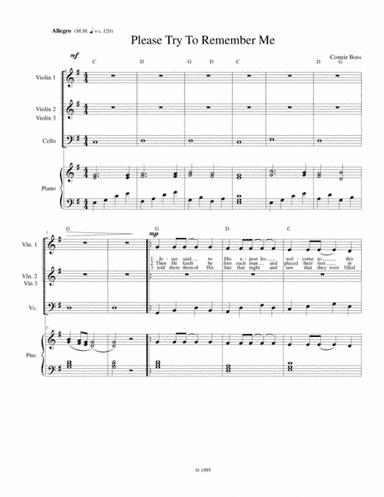 Please Try to Remember Me (Holy Thursday) - strings and piano