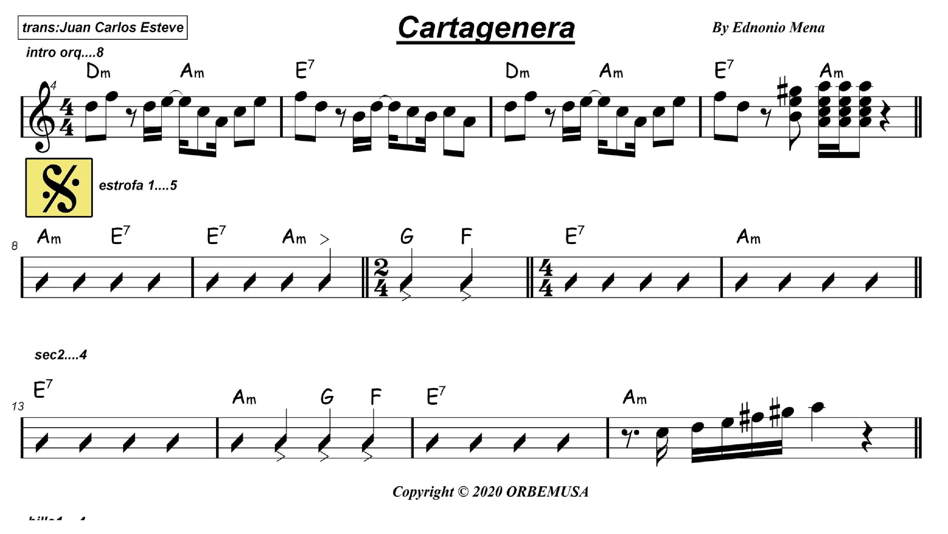 Cumbia Cartagenera (arr. juan carlos esteve / Gran Coda)